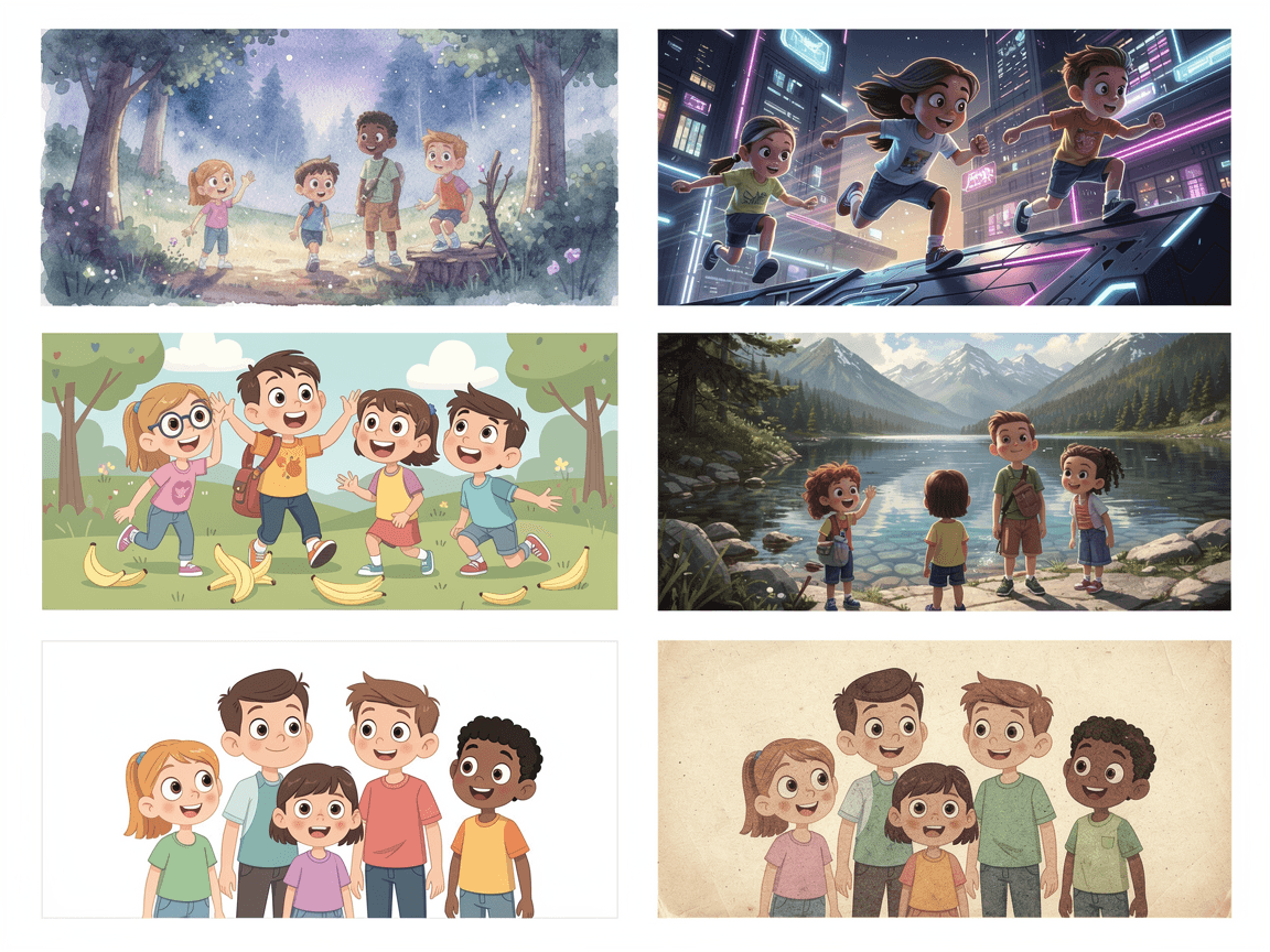 Personalized children's storybook illustration